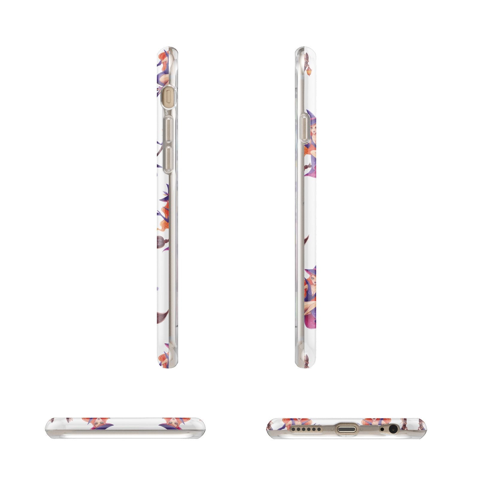 Halloween Witch Apple iPhone 6 3D Wrap Tough Case Alternative Image Angles