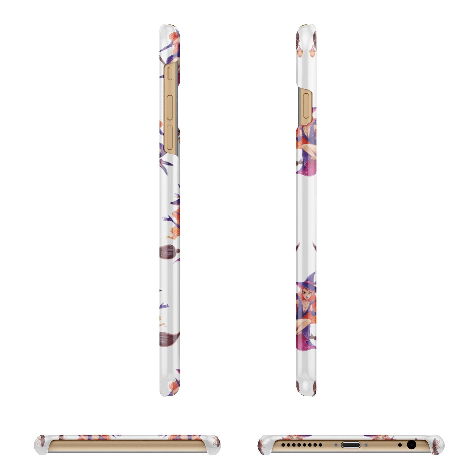 Halloween Witch Apple iPhone 6 Plus 3D Wrap Snap Case Angled Images