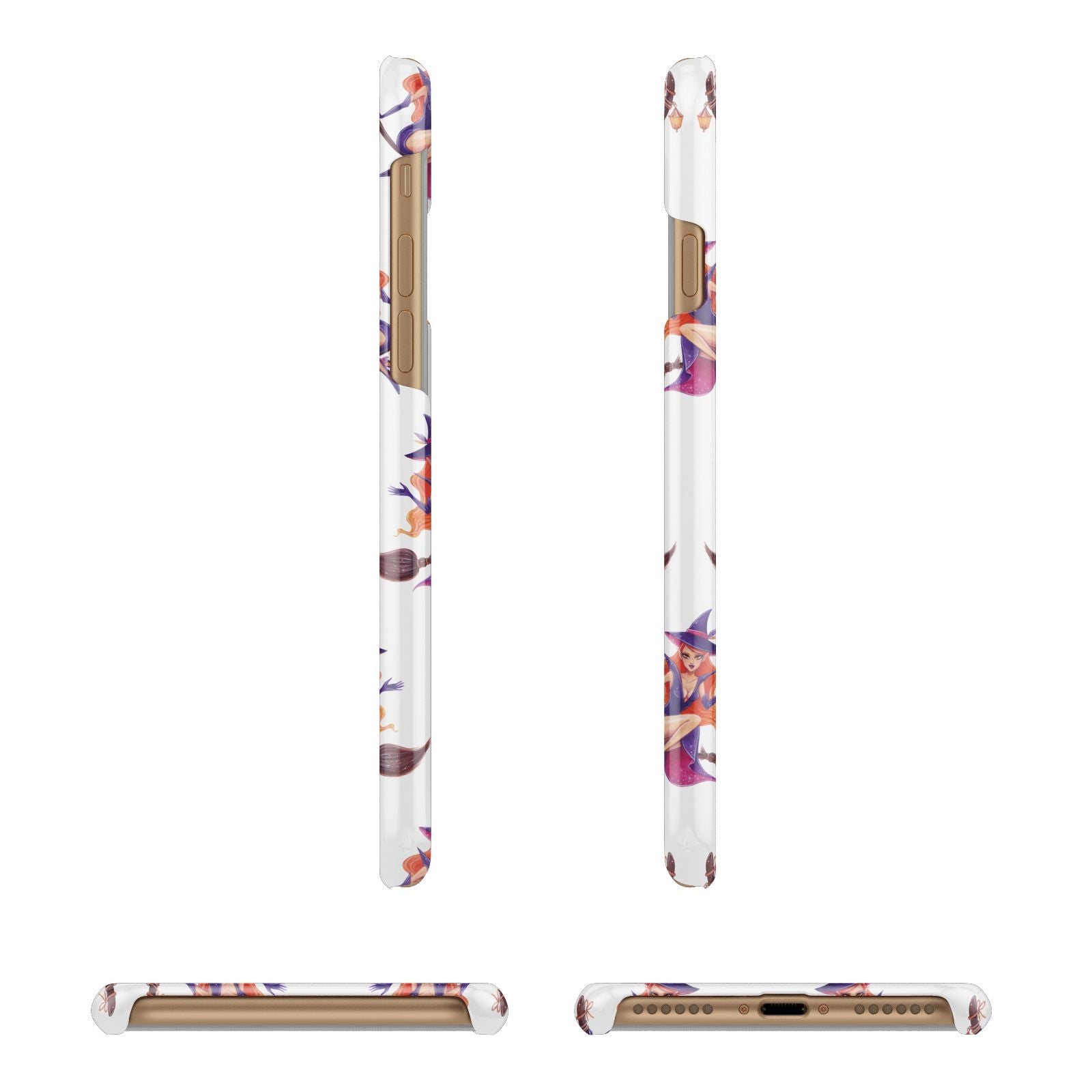 Halloween Witch Apple iPhone 7 8 3D Wrap Snap Case Angled Images