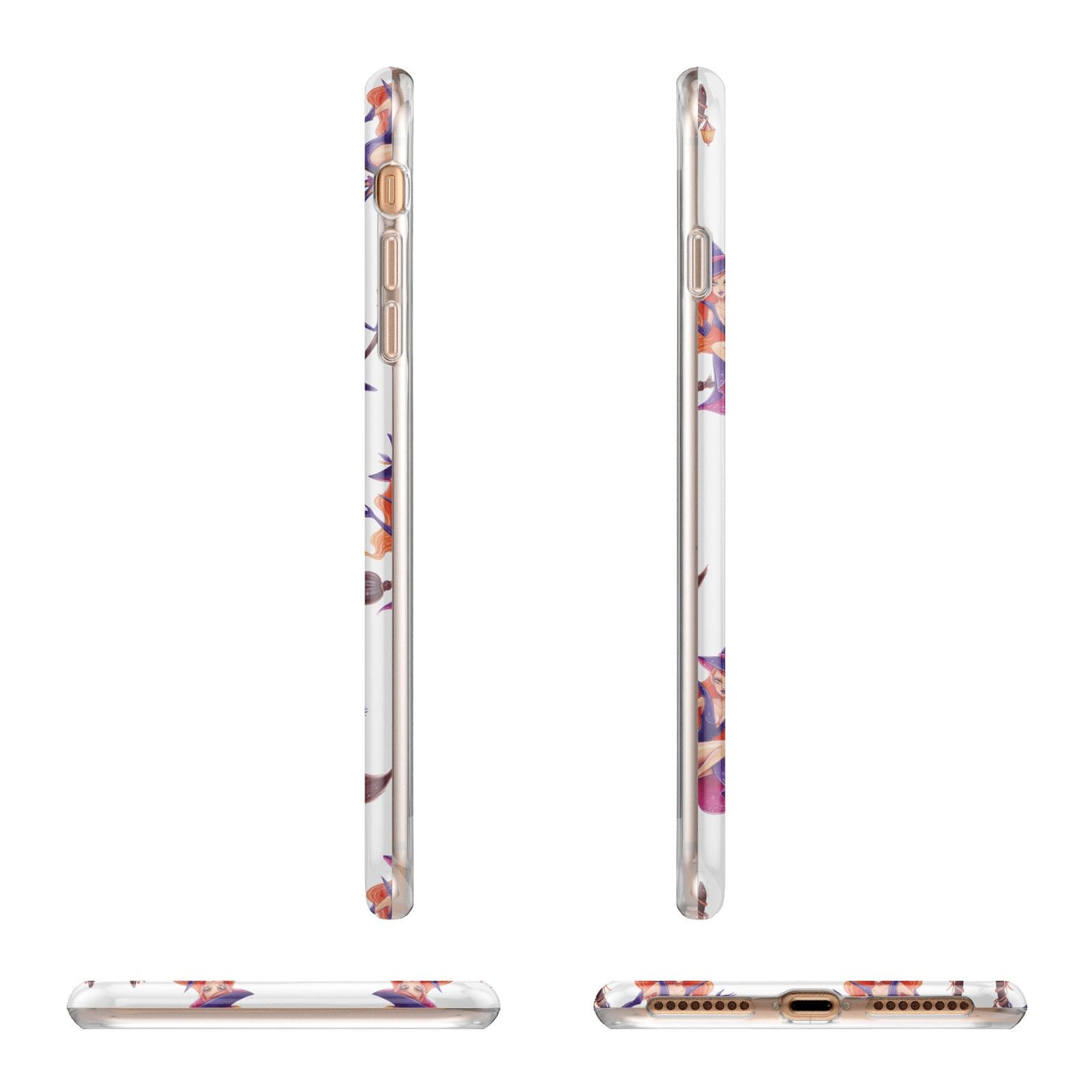 Halloween Witch Apple iPhone 7 8 Plus 3D Wrap Tough Case Alternative Image Angles