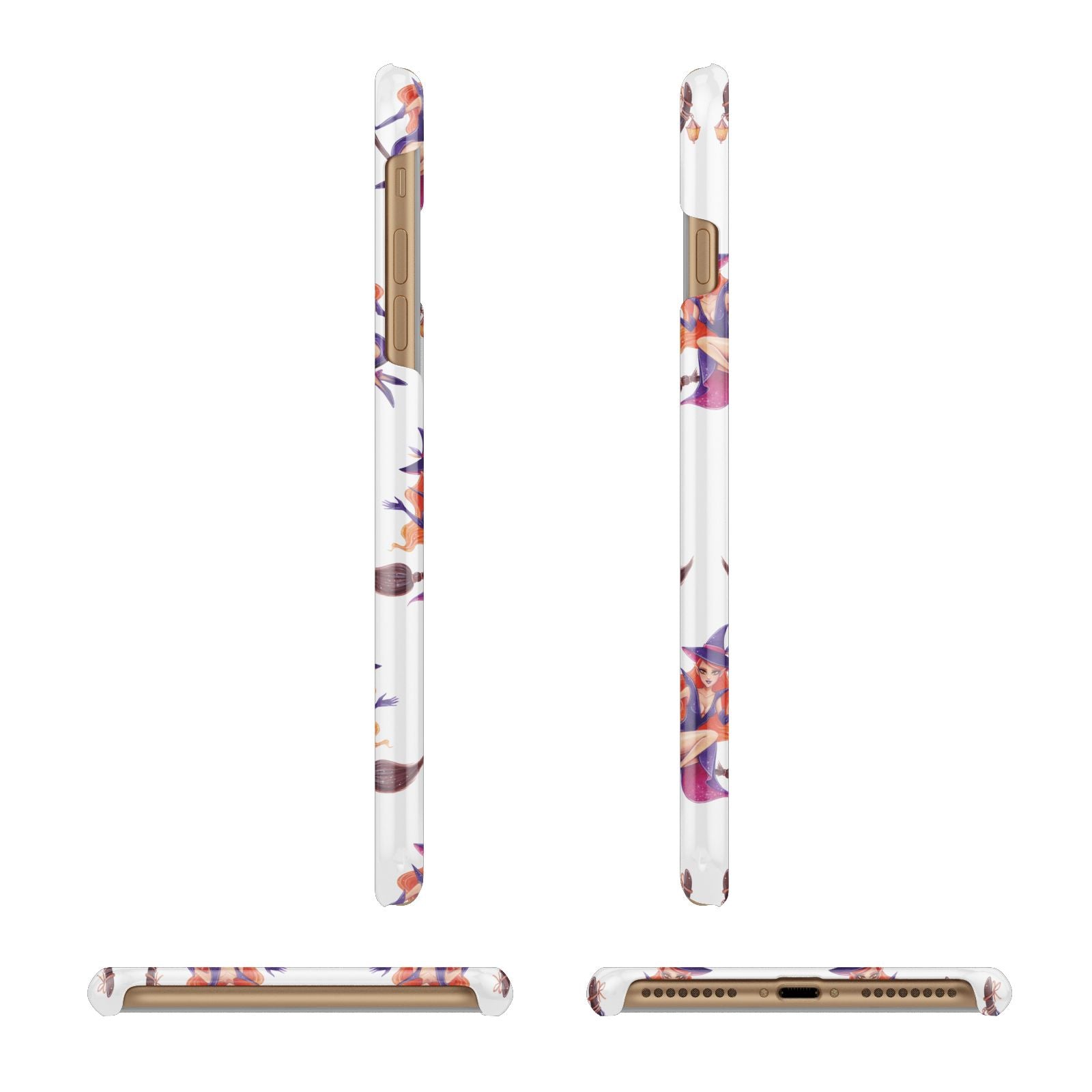 Halloween Witch Apple iPhone 7 Plus 3D Wrap Snap Case Angled Images