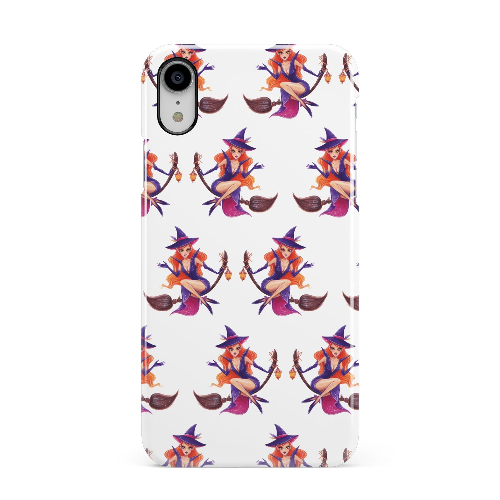 Halloween Witch Apple iPhone XR White 3D Snap Case