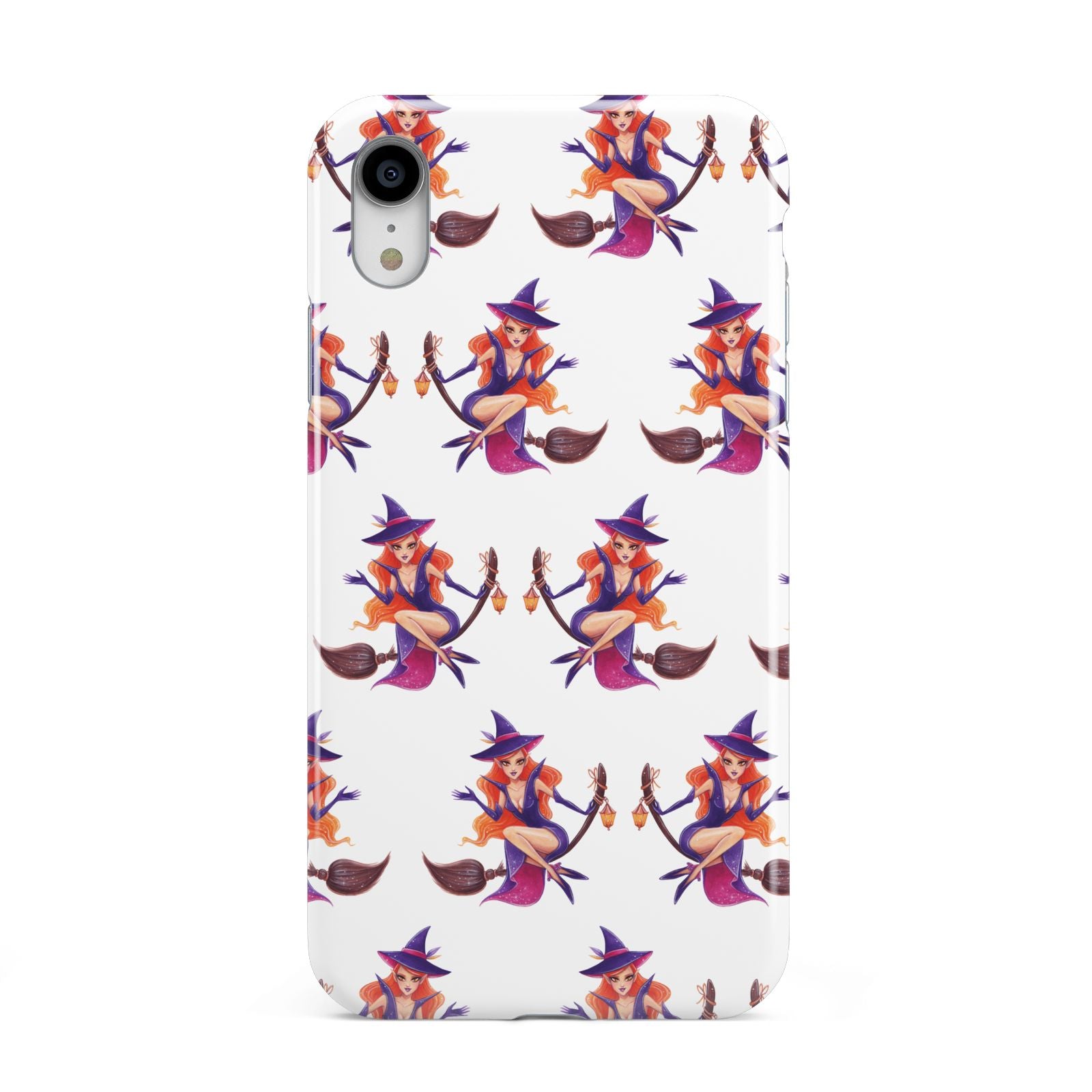 Halloween Witch Apple iPhone XR White 3D Tough Case