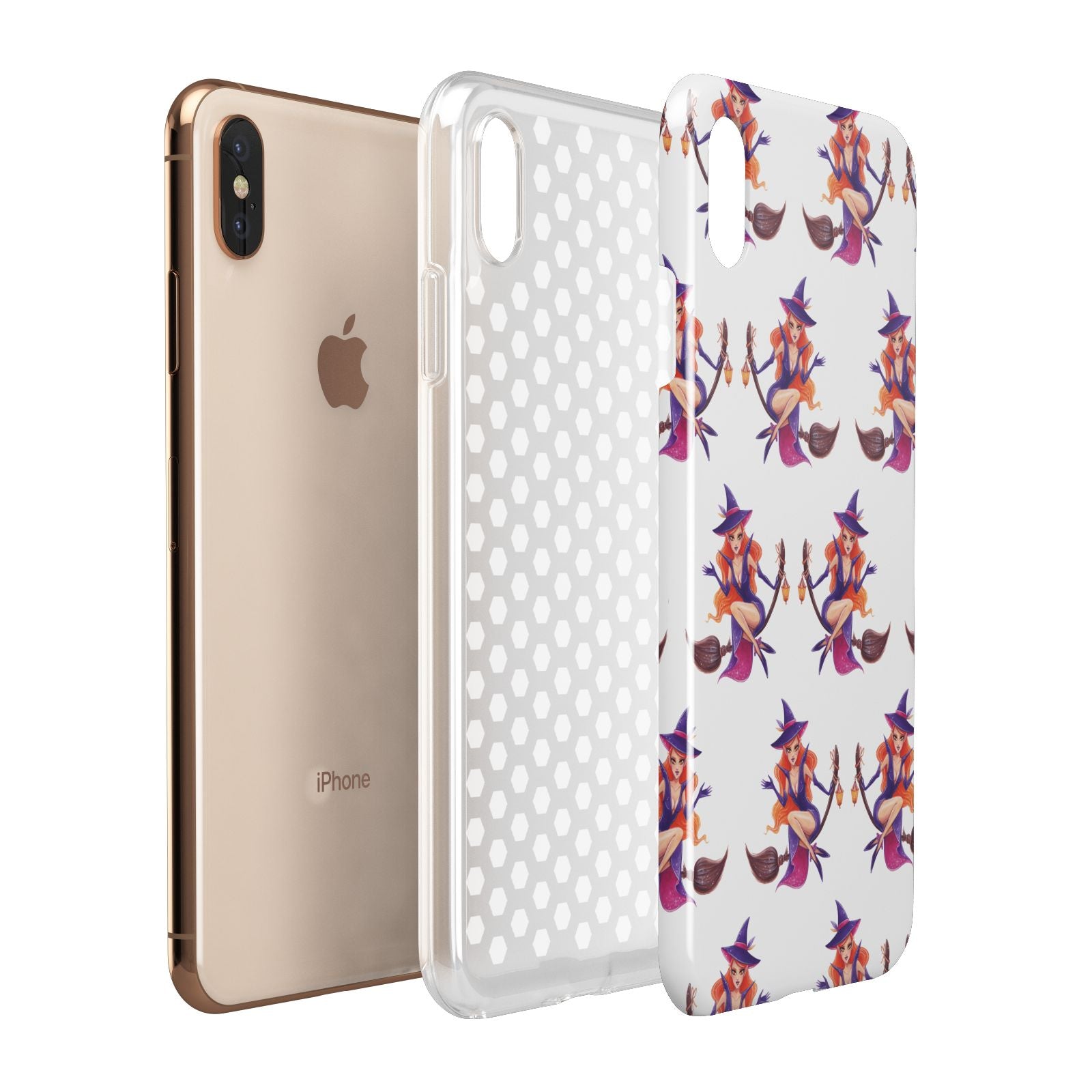 Halloween Witch Apple iPhone Xs Max 3D Tough Case Expanded View