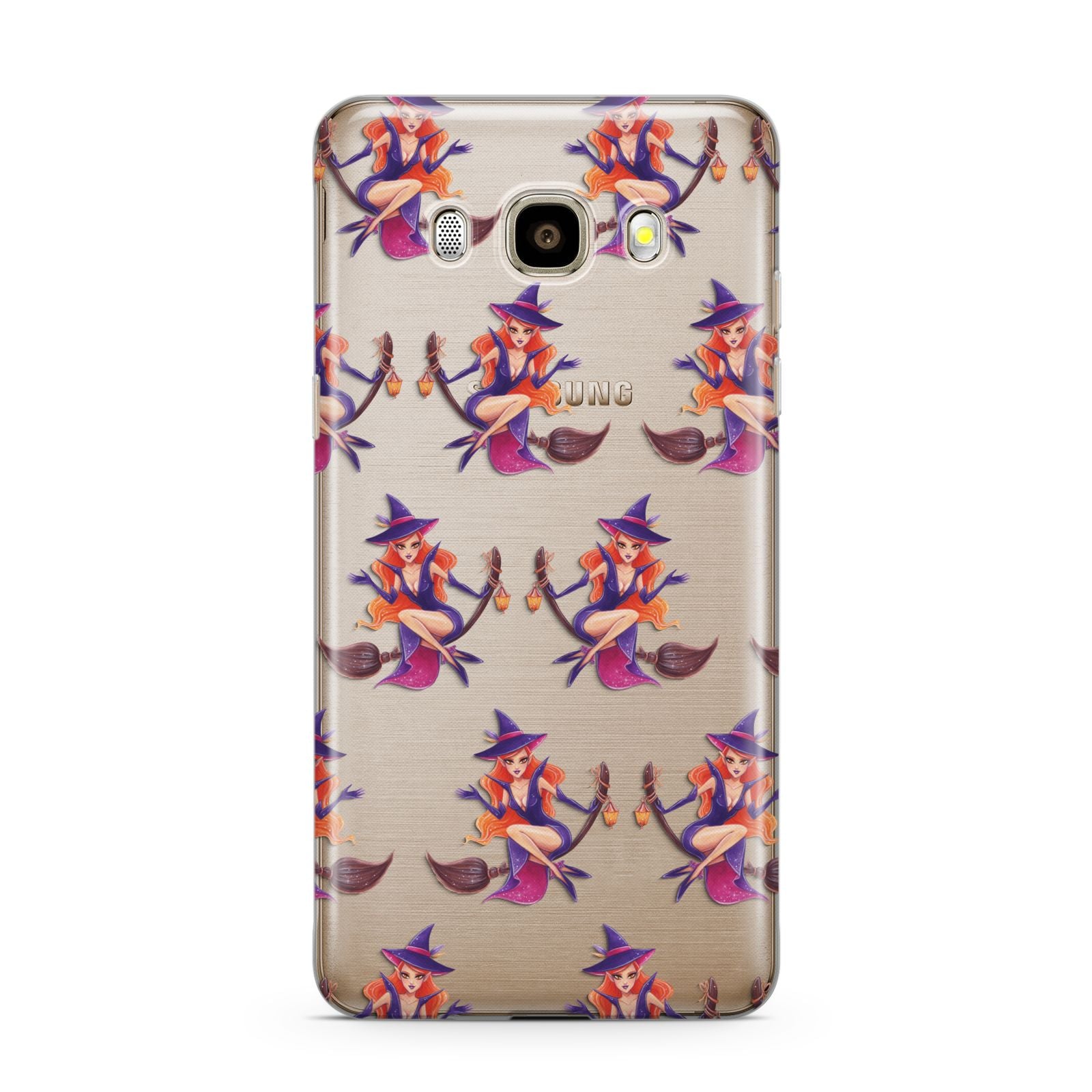 Halloween Witch Samsung Galaxy J7 2016 Case on gold phone