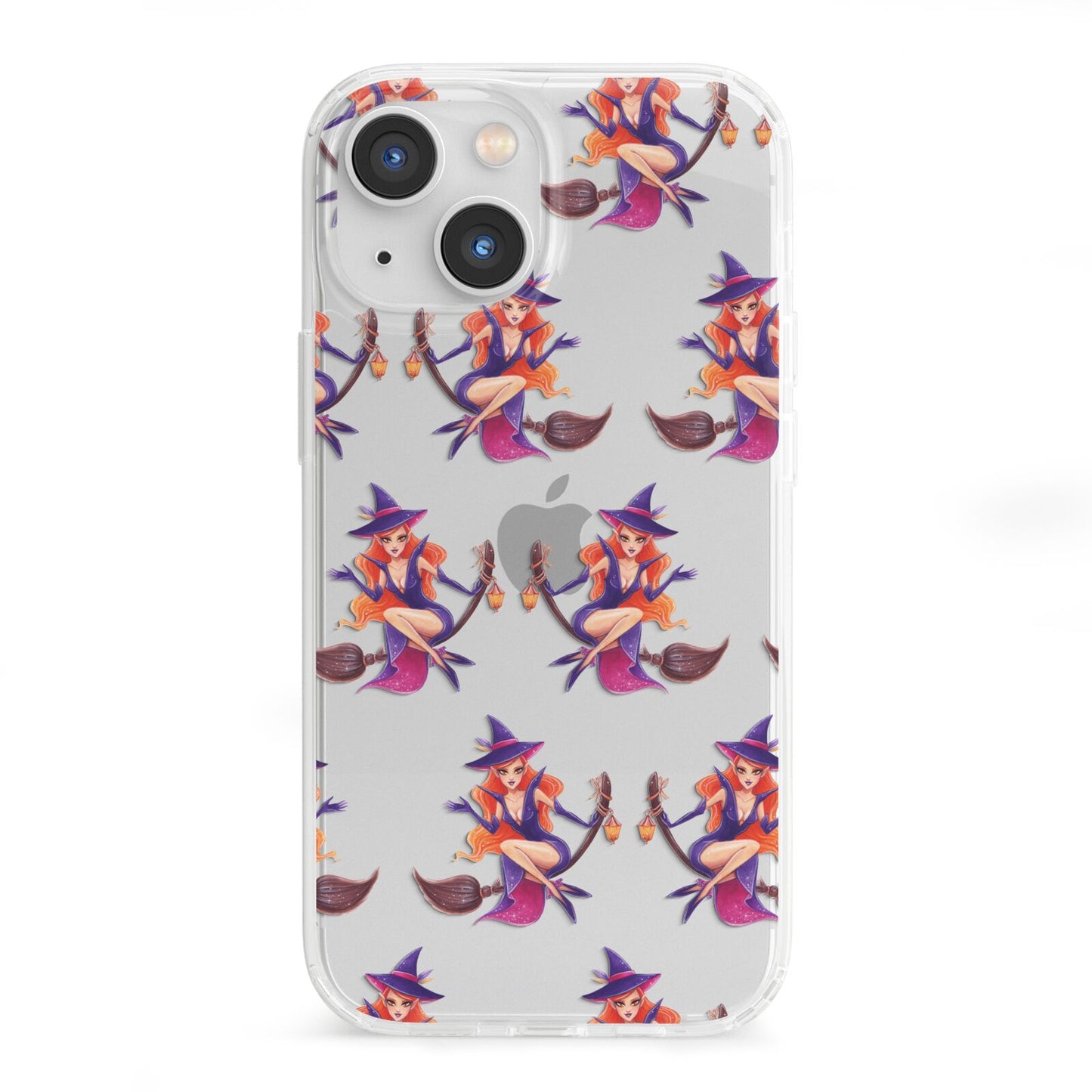 Halloween Witch iPhone 13 Mini Clear Bumper Case