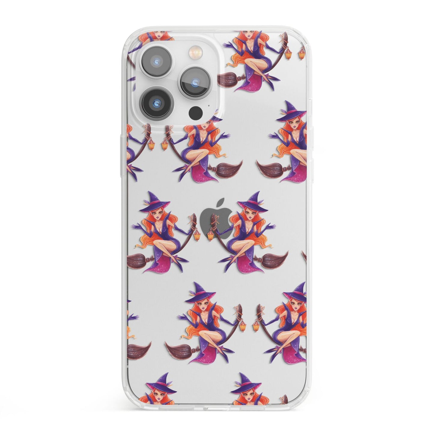 Halloween Witch iPhone 13 Pro Max Clear Bumper Case