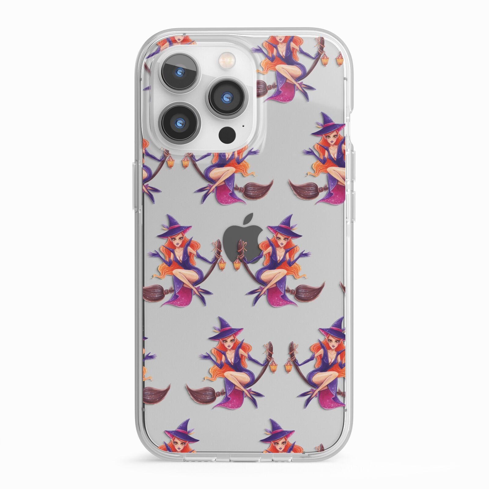 Halloween Witch iPhone 13 Pro TPU Impact Case with White Edges