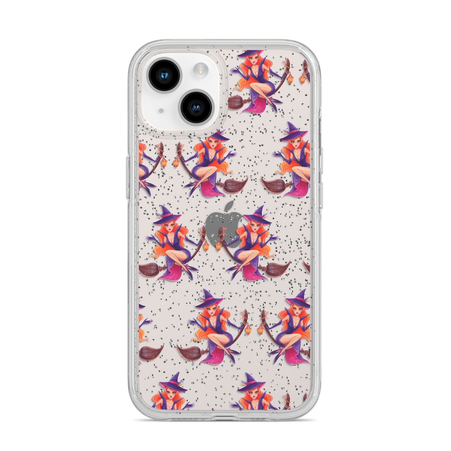 Halloween Witch iPhone 14 Glitter Tough Case Starlight