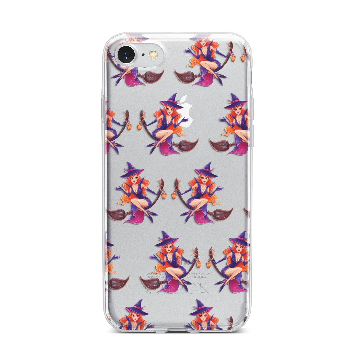 Halloween Witch iPhone 7 Bumper Case on Silver iPhone