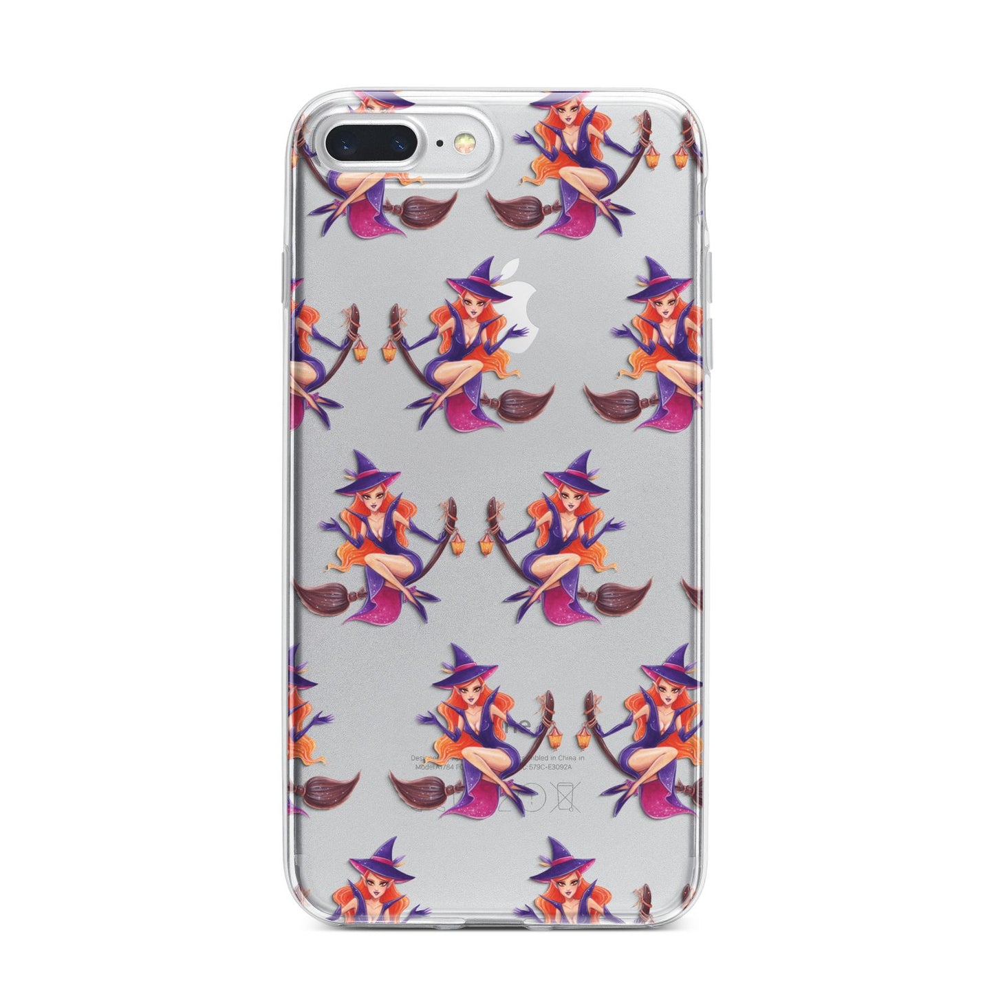 Halloween Witch iPhone 7 Plus Bumper Case on Silver iPhone