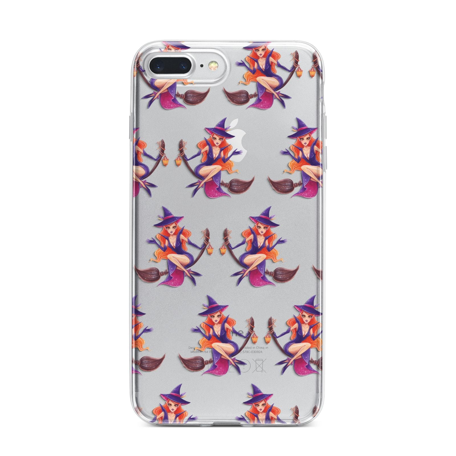 Halloween Witch iPhone 7 Plus Bumper Case on Silver iPhone