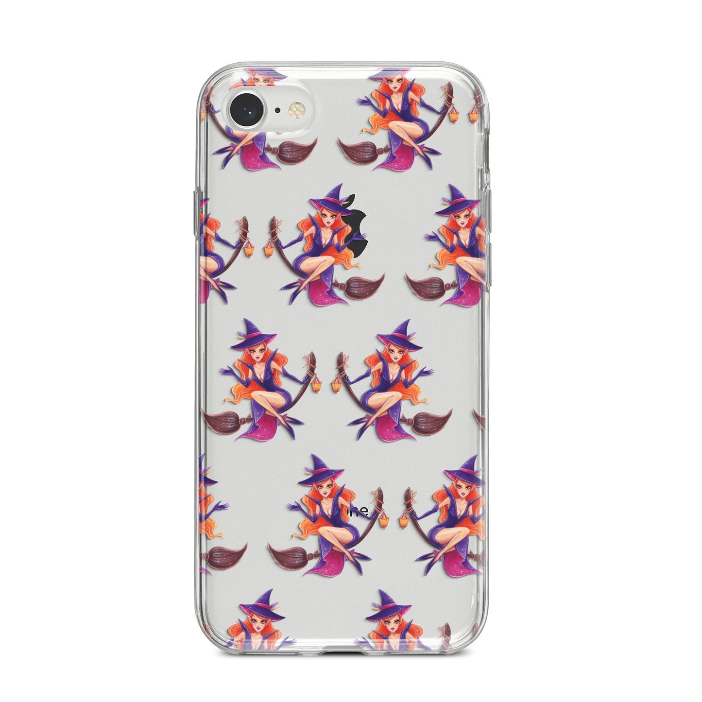 Halloween Witch iPhone 8 Bumper Case on Silver iPhone