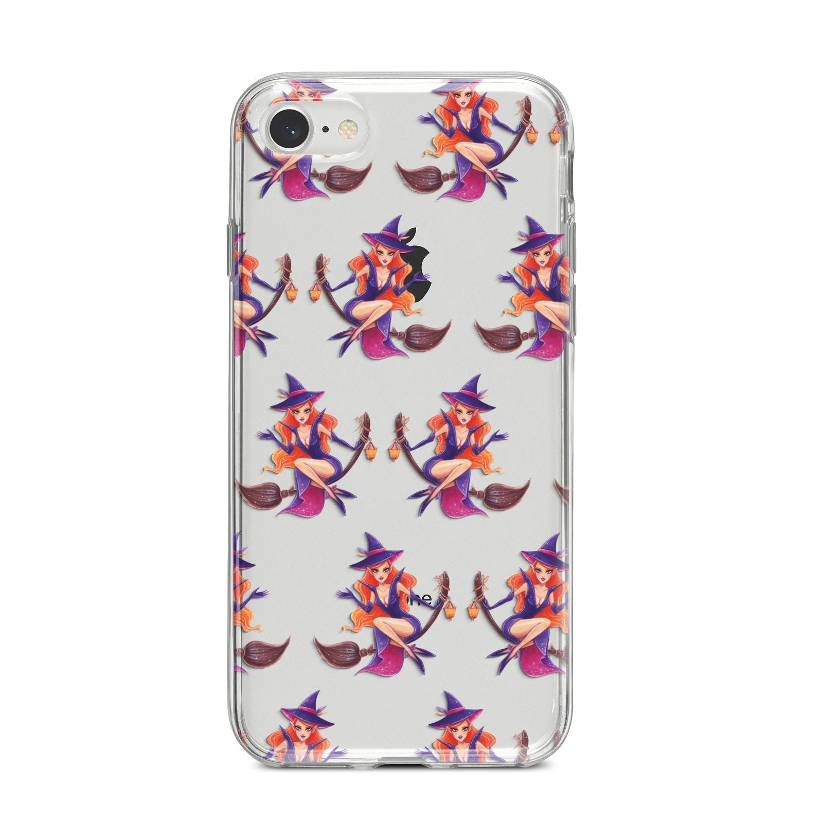 Halloween Witch iPhone 8 Bumper Case on Silver iPhone