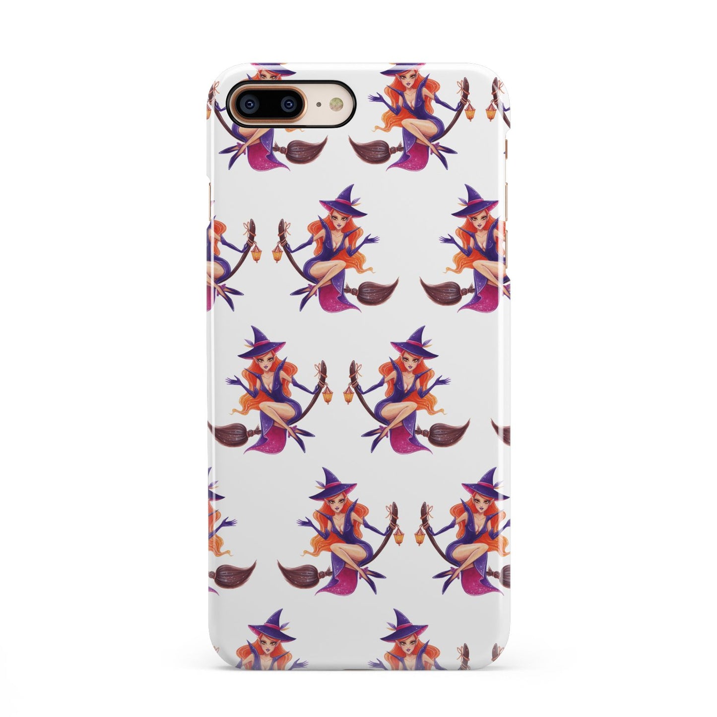 Halloween Witch iPhone 8 Plus 3D Snap Case on Gold Phone