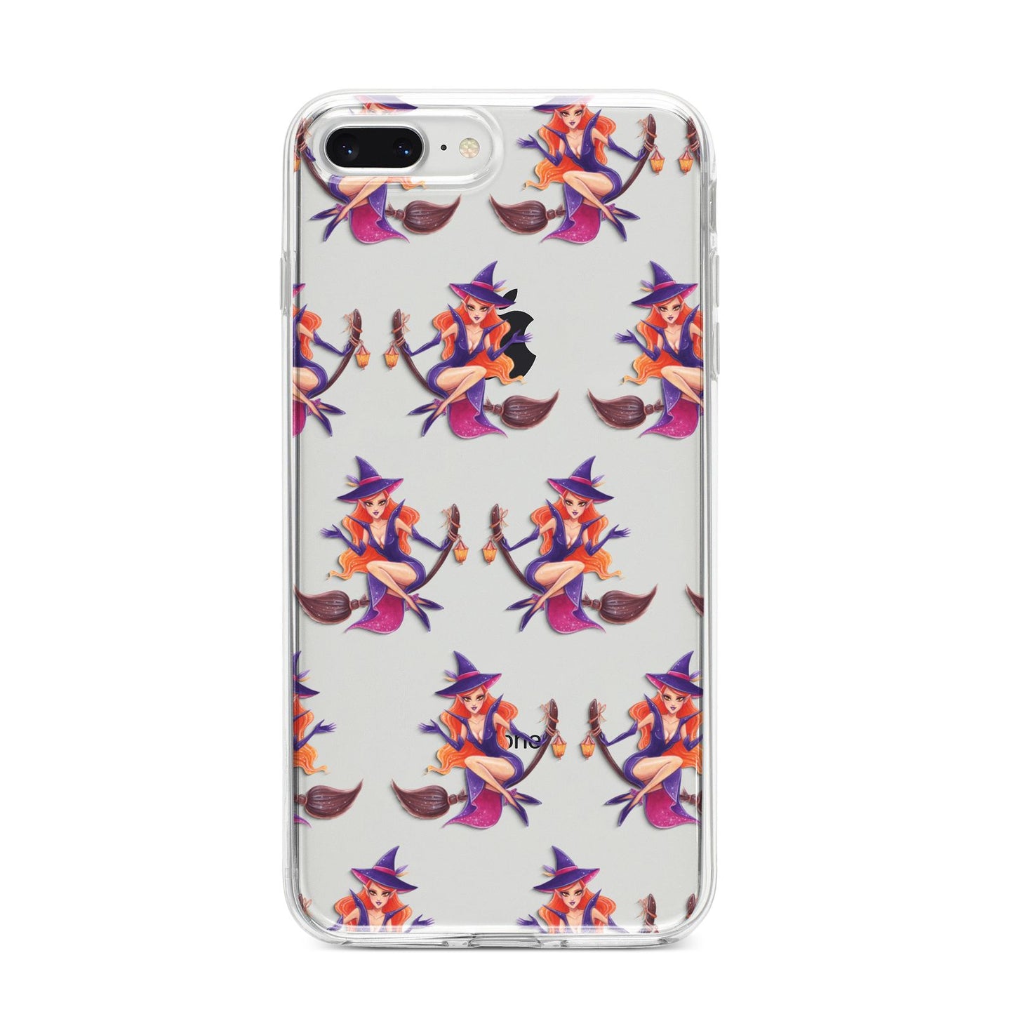 Halloween Witch iPhone 8 Plus Bumper Case on Silver iPhone