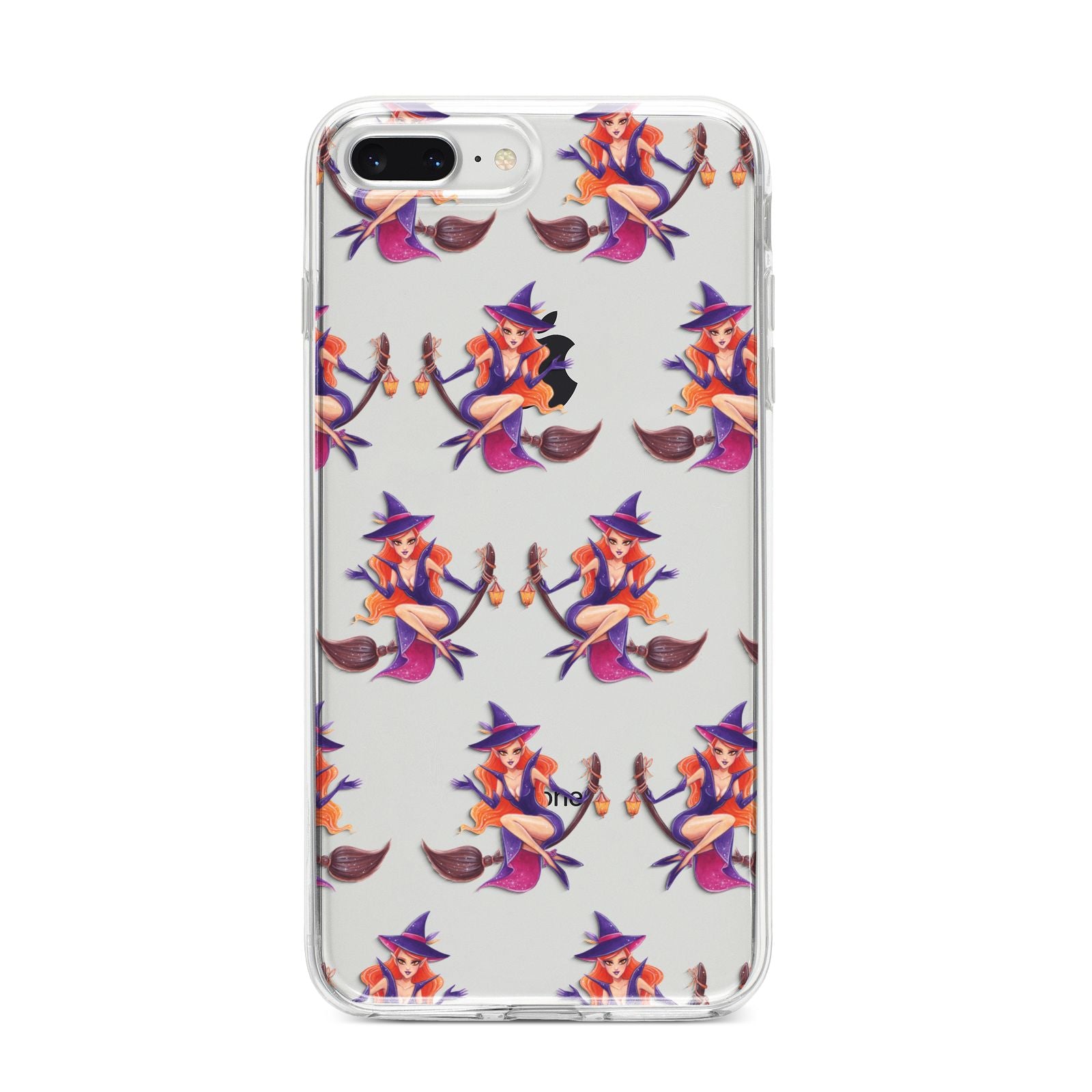 Halloween Witch iPhone 8 Plus Bumper Case on Silver iPhone