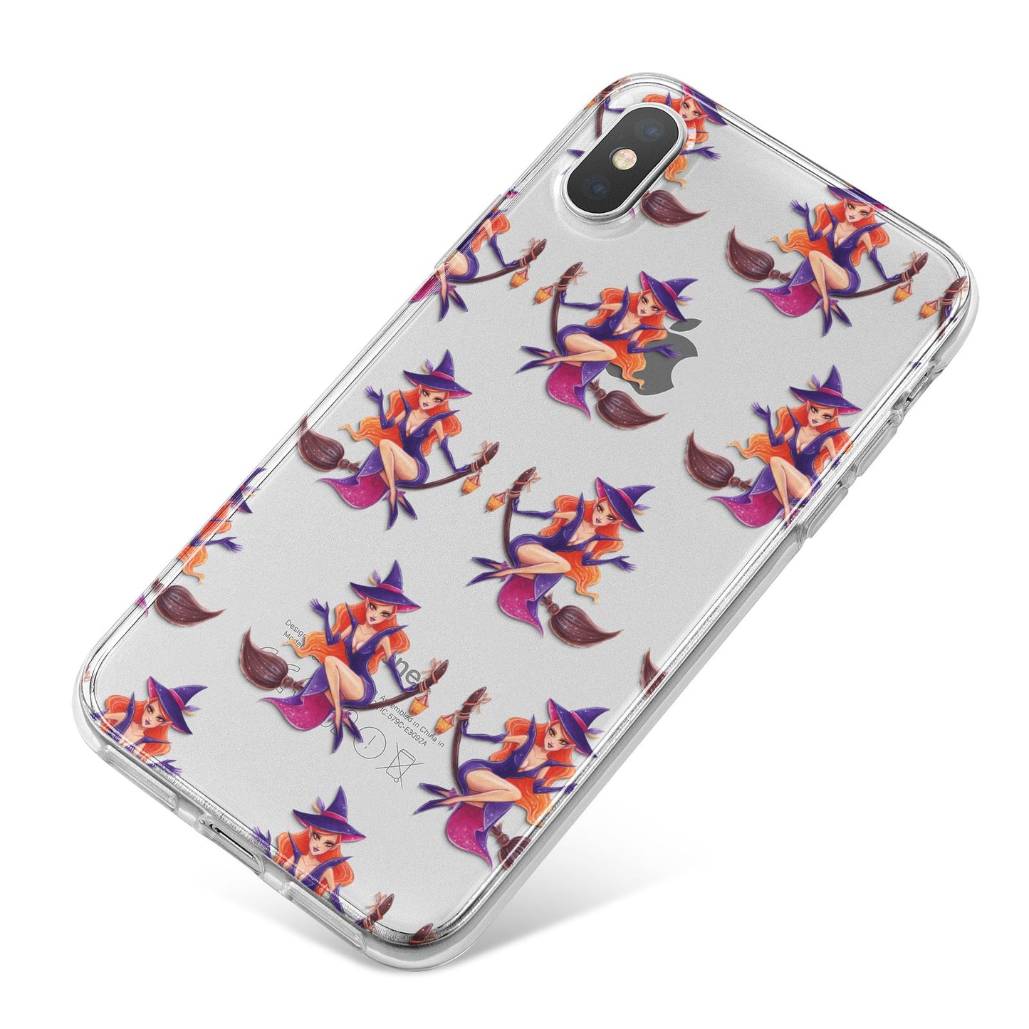 Halloween Witch iPhone X Bumper Case on Silver iPhone