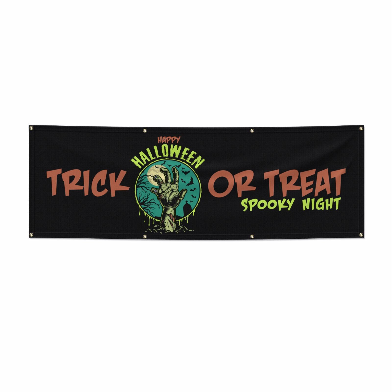 Halloween Zombie Hand 6x2 Vinly Banner with Grommets