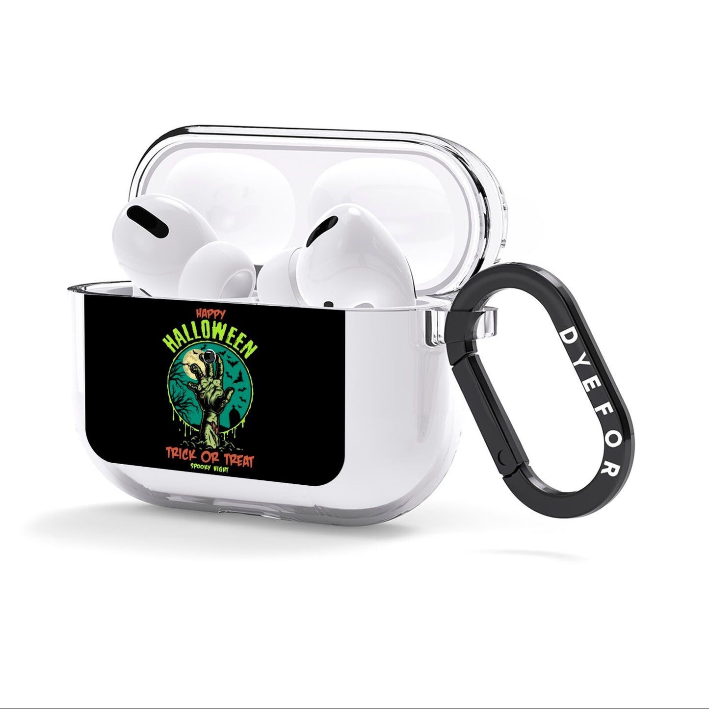 Halloween Zombie Hand AirPods Clear Case 3rd Gen Side Image