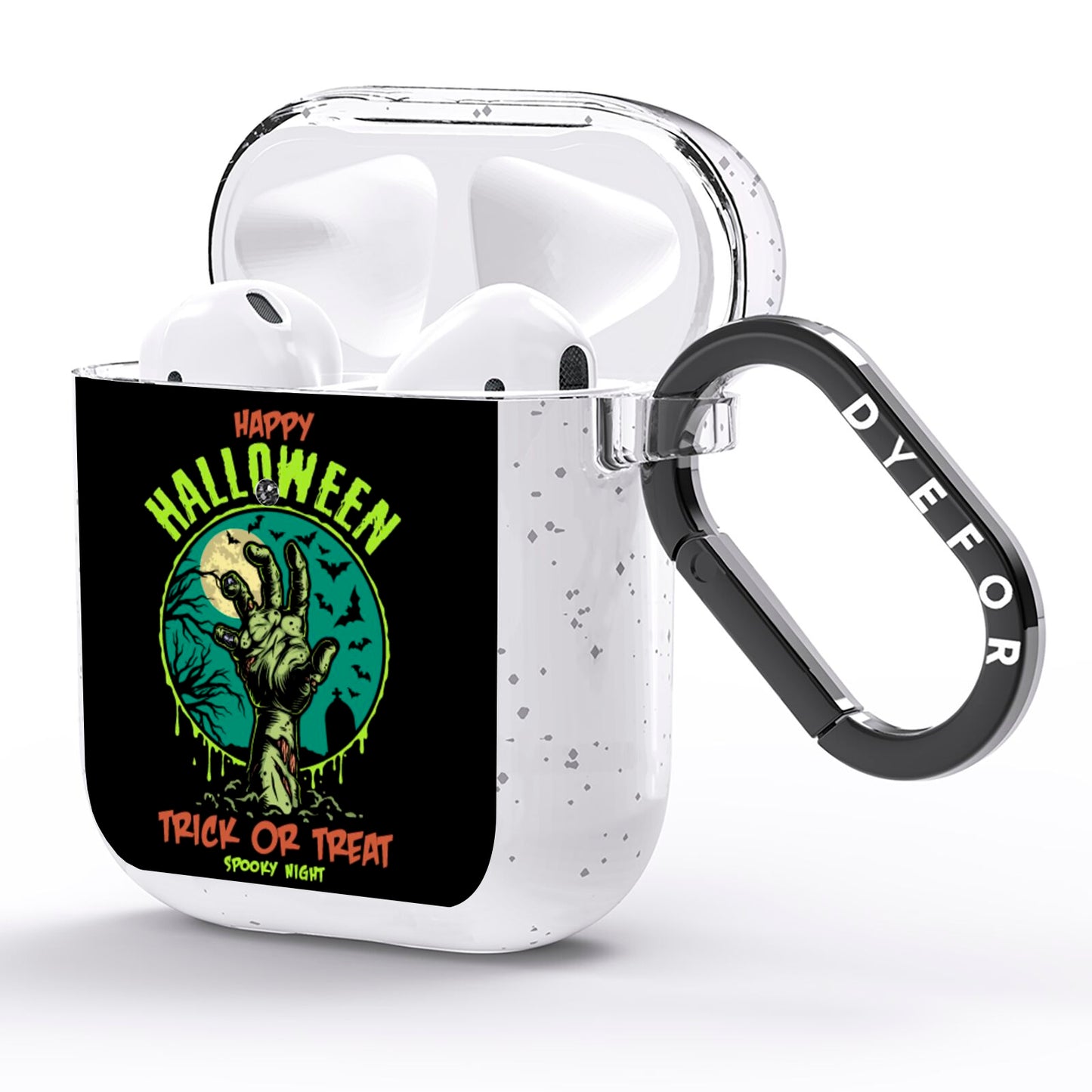 Halloween Zombie Hand AirPods Glitter Case Side Image