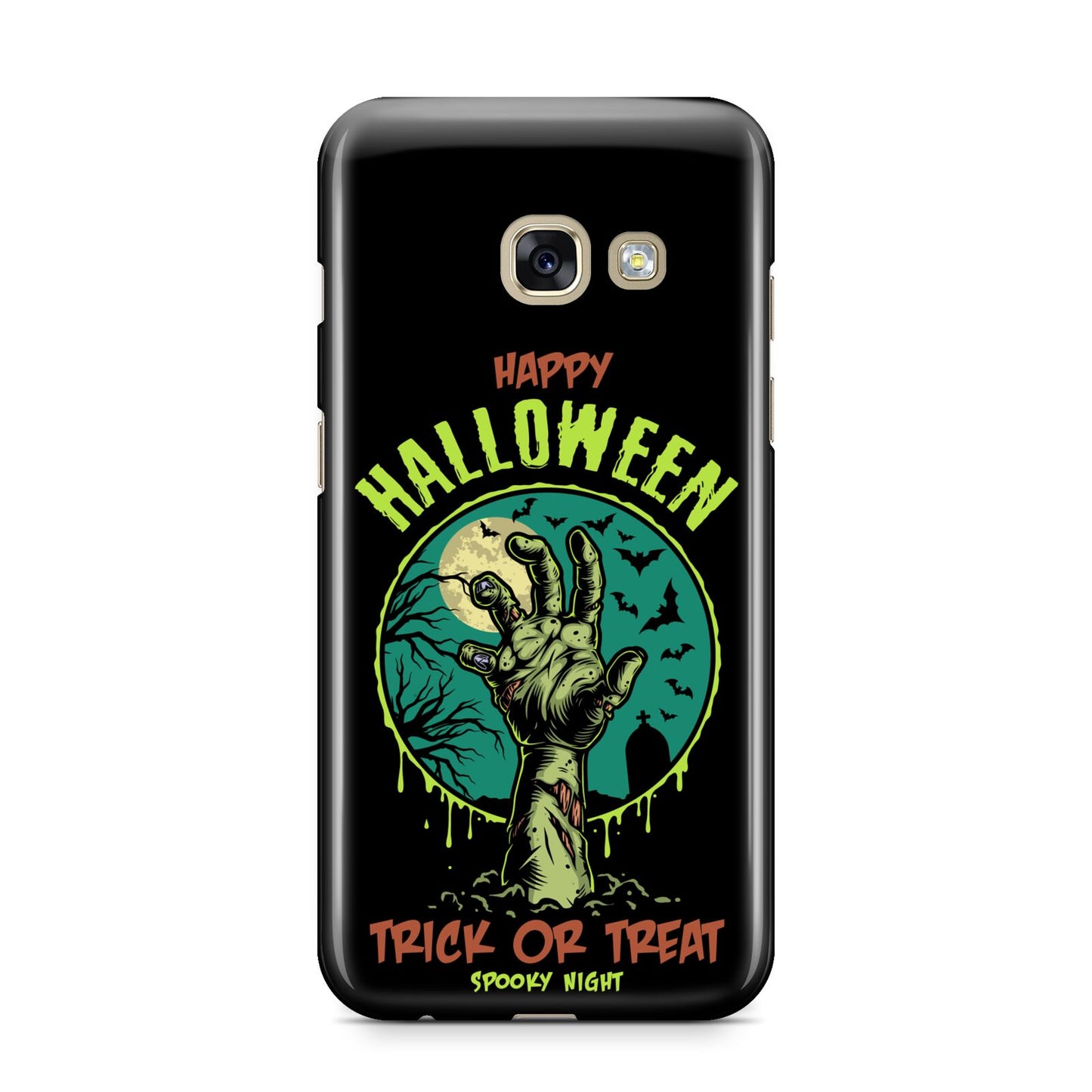 Halloween Zombie Hand Samsung Galaxy A3 2017 Case on gold phone