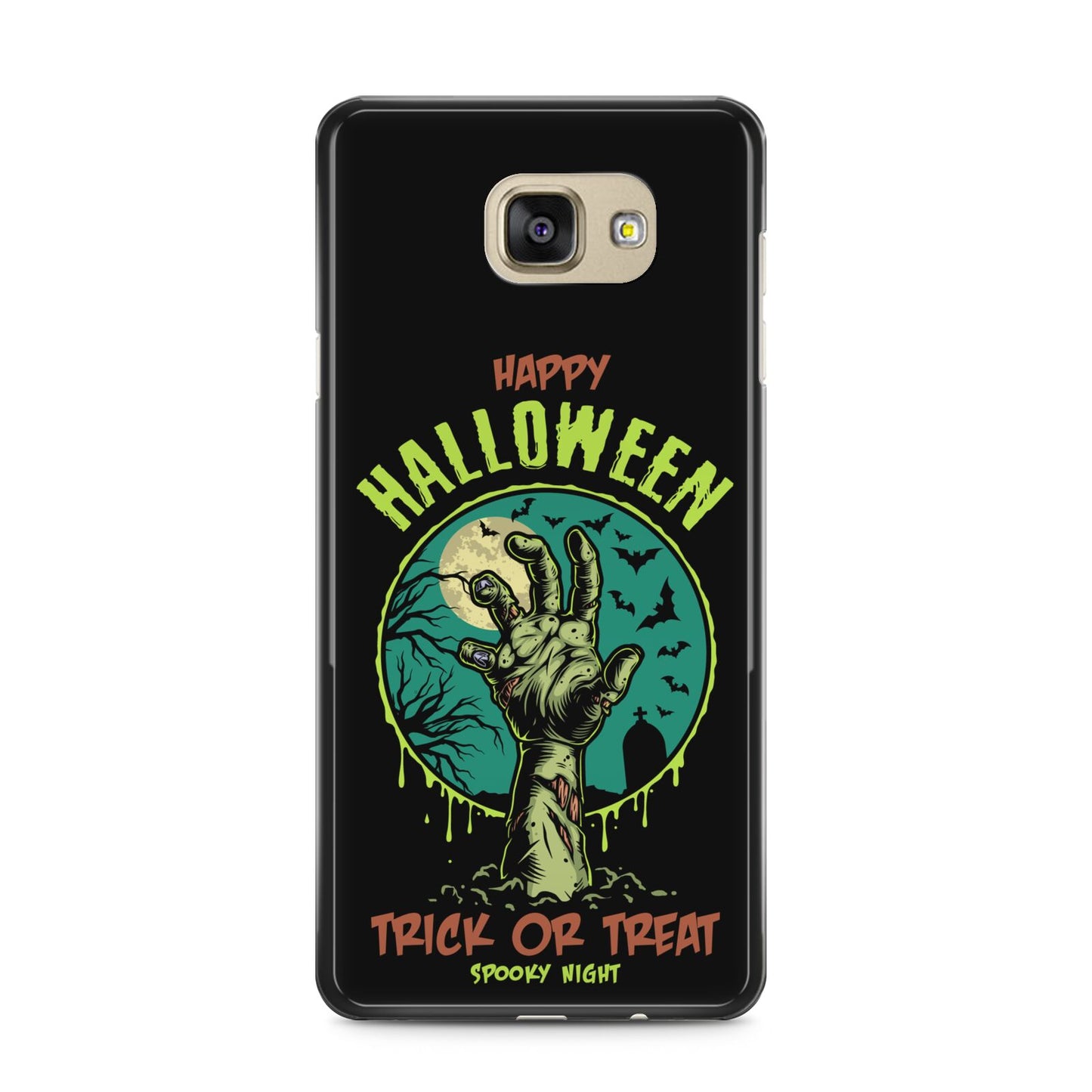 Halloween Zombie Hand Samsung Galaxy A5 2016 Case on gold phone