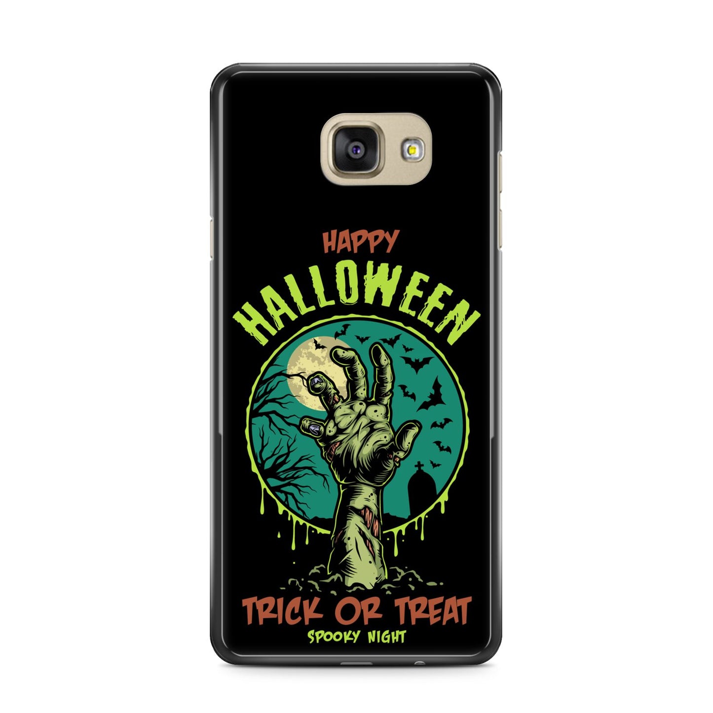 Halloween Zombie Hand Samsung Galaxy A7 2016 Case on gold phone
