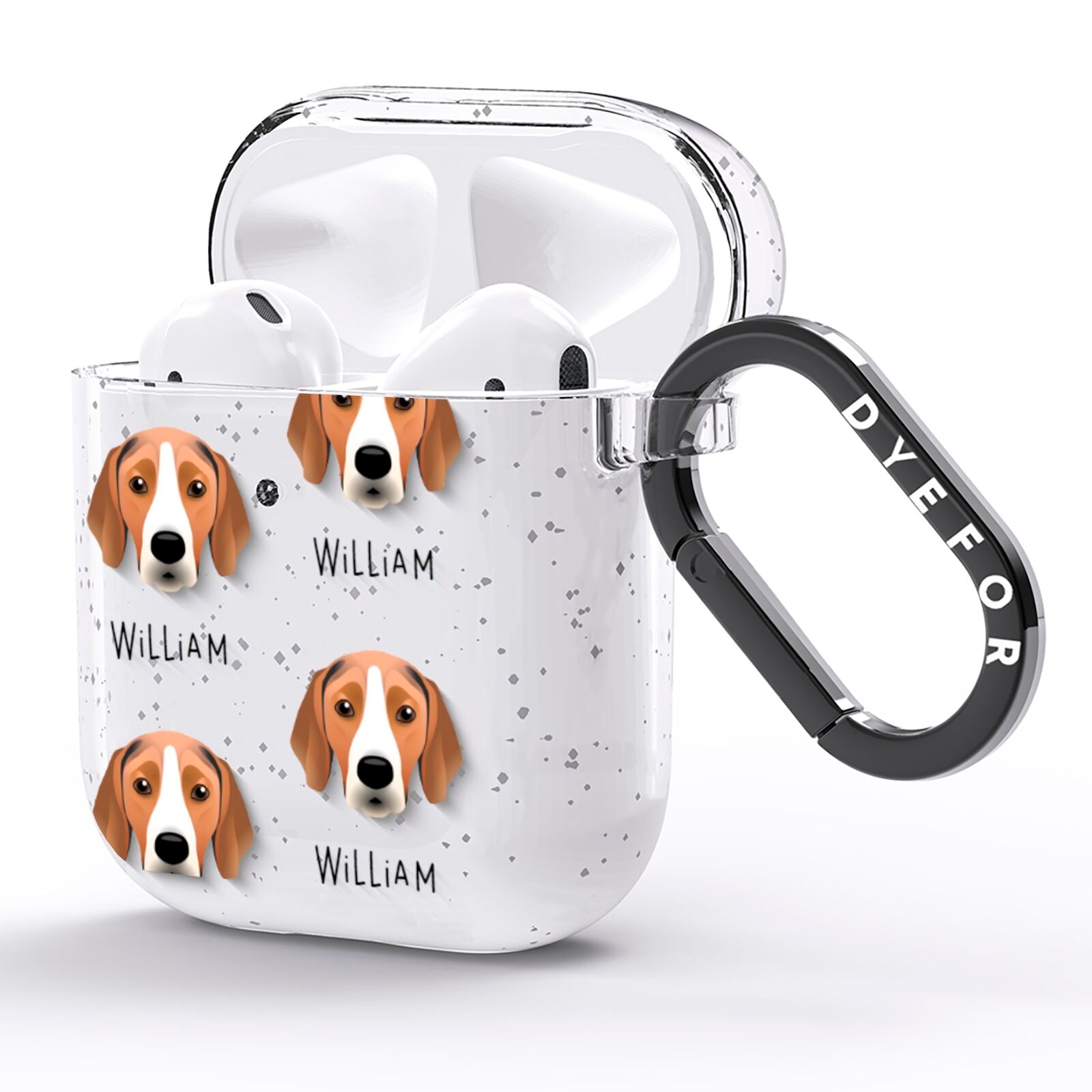 Hamiltonstovare Icon with Name AirPods Glitter Case Side Image