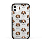 Hamiltonstovare Icon with Name Apple iPhone 11 in White with Black Impact Case
