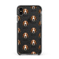 Hamiltonstovare Icon with Name Apple iPhone Xs Max Impact Case Black Edge on Black Phone