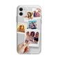 Hand Holding Photo Montage Upload Apple iPhone 11 in White with Bumper Case
