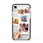 Hand Holding Photo Montage Upload Apple iPhone XR Impact Case Black Edge on Silver Phone