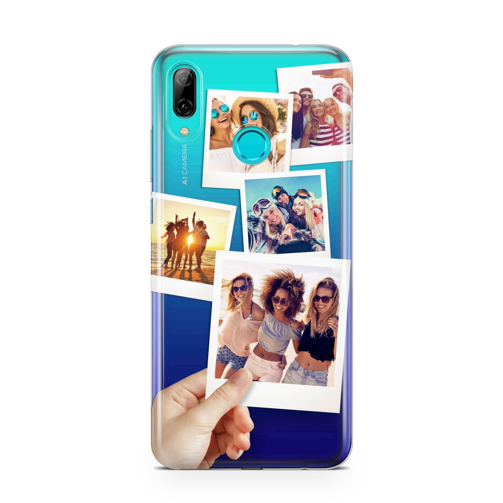 Hand Holding Photo Montage Upload Huawei P Smart 2019 Case