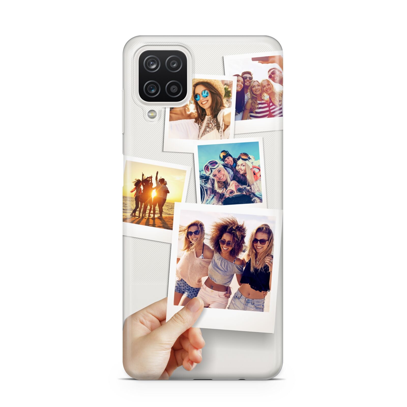 Hand Holding Photo Montage Upload Samsung A12 Case