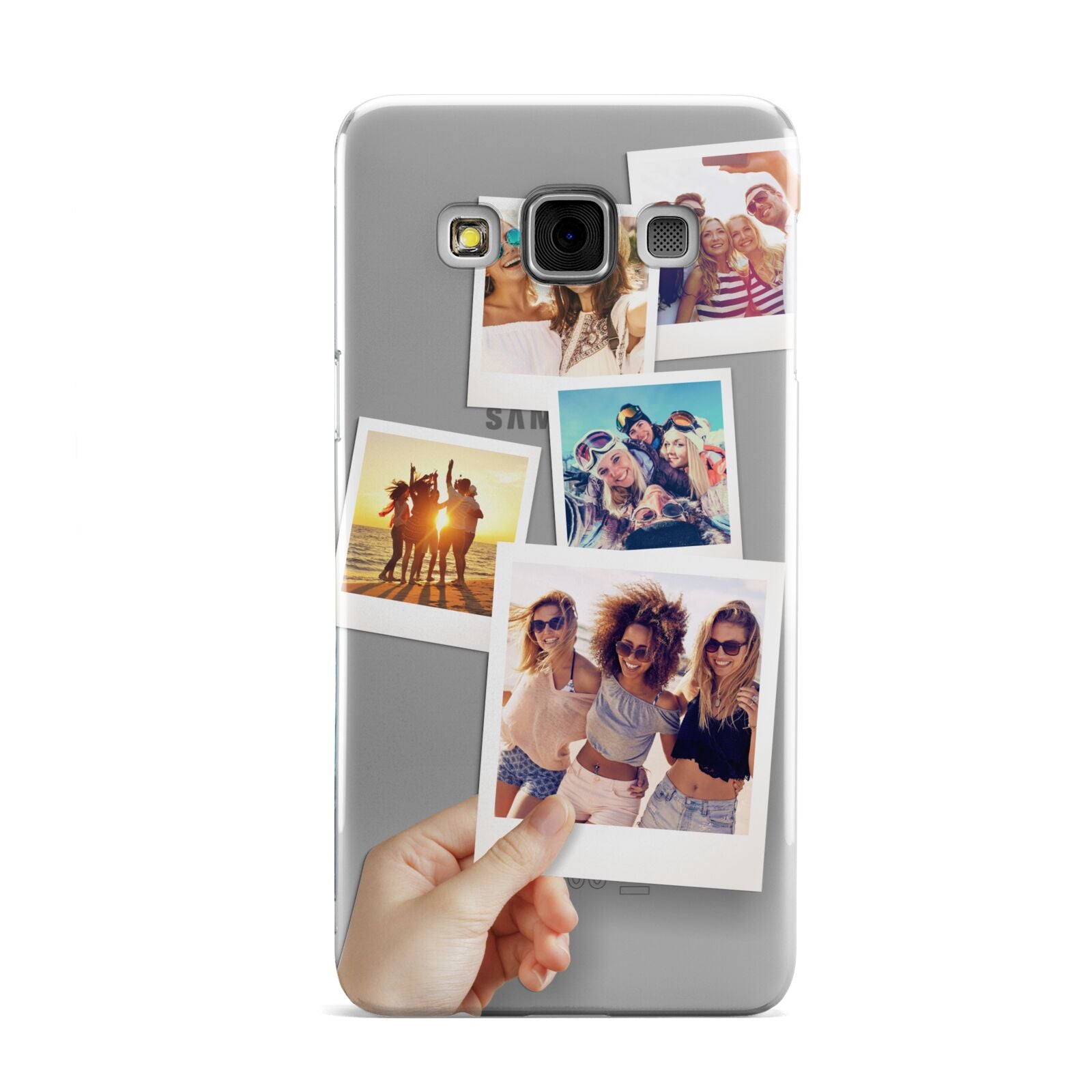 Hand Holding Photo Montage Upload Samsung Galaxy A3 Case