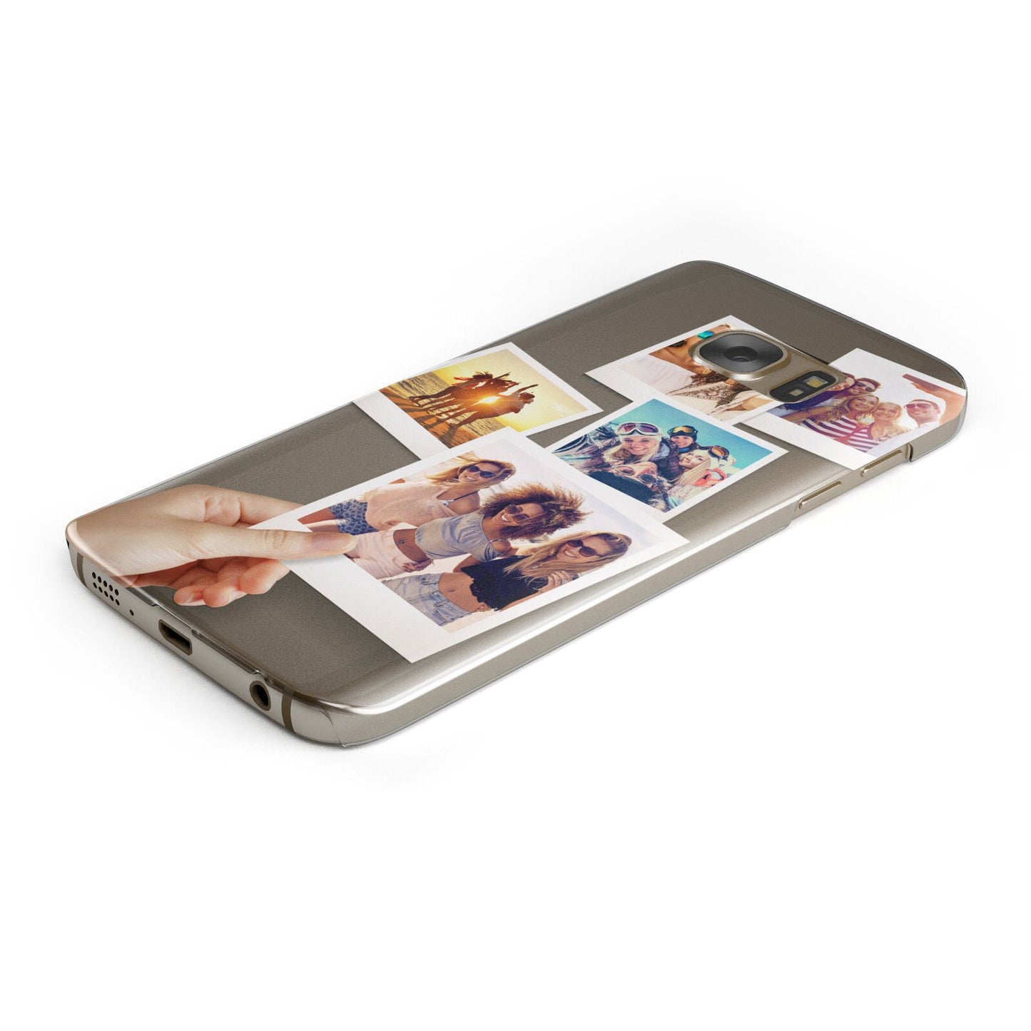 Hand Holding Photo Montage Upload Samsung Galaxy Case Bottom Cutout