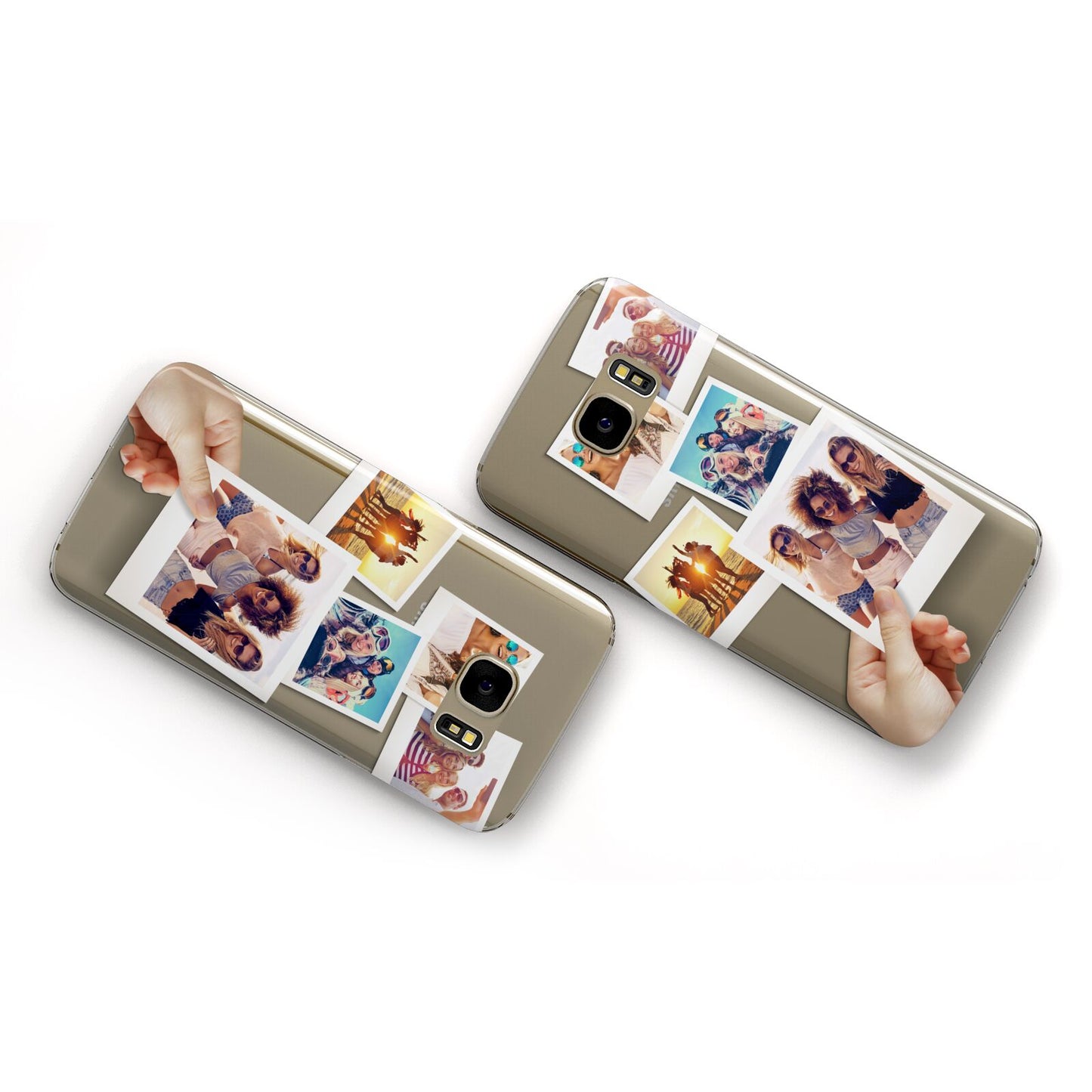 Hand Holding Photo Montage Upload Samsung Galaxy Case Flat Overview