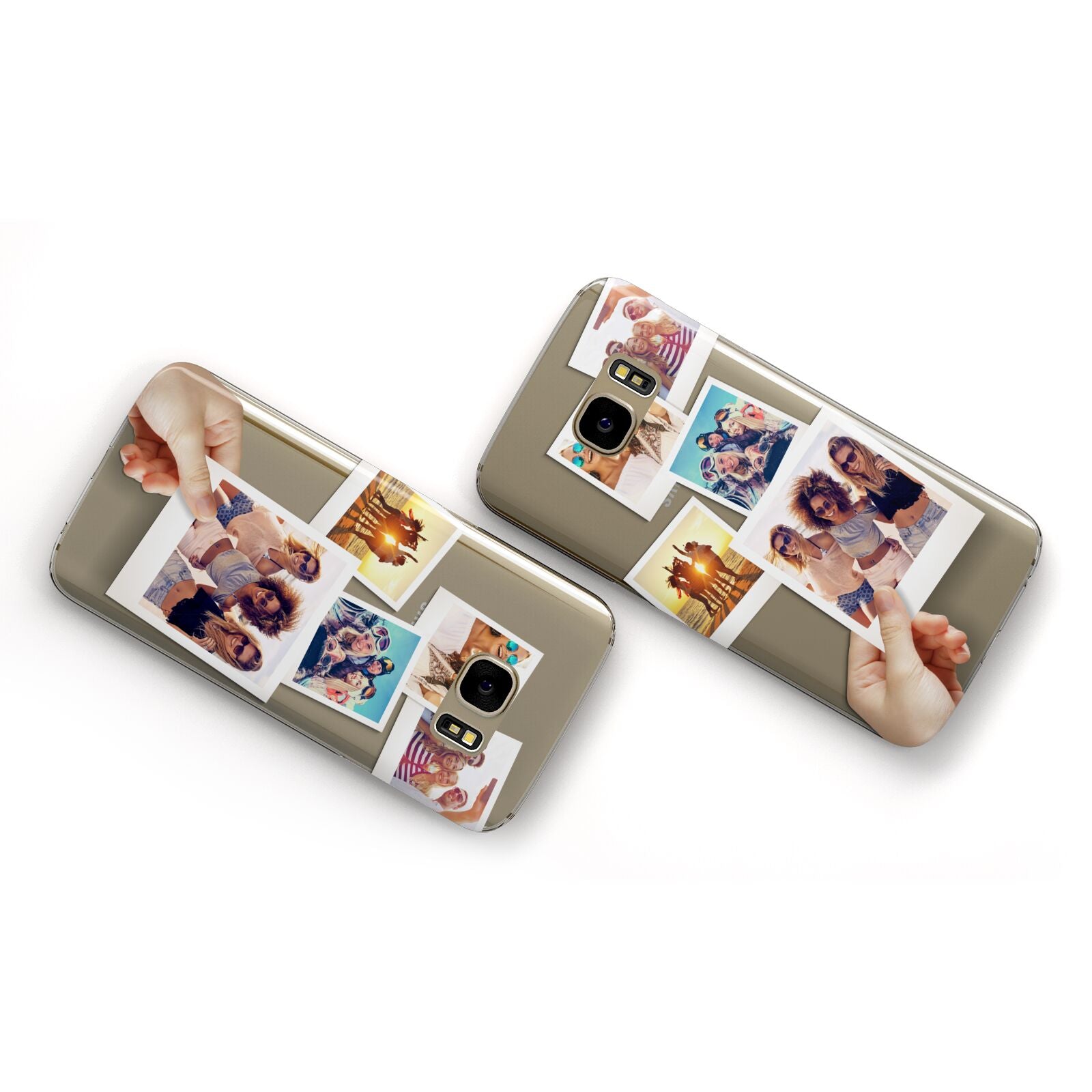 Hand Holding Photo Montage Upload Samsung Galaxy Case Flat Overview