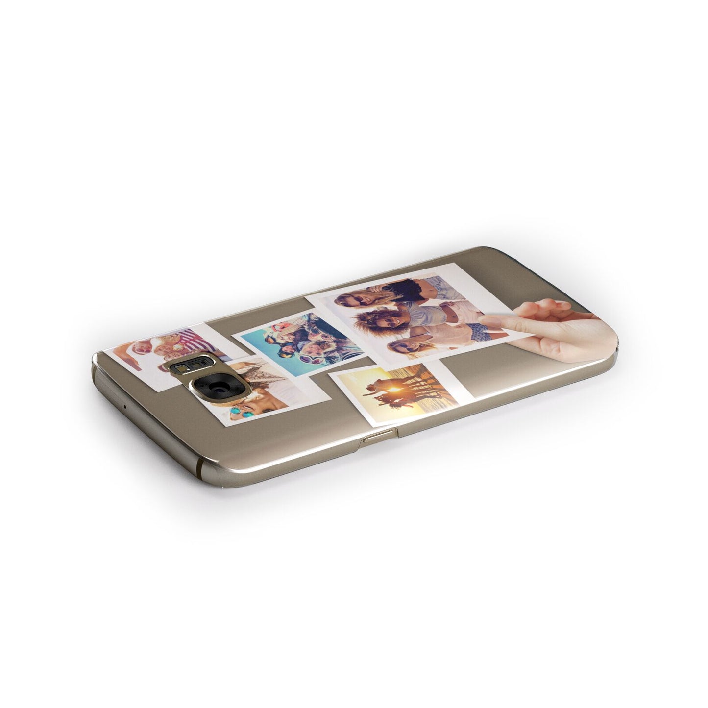 Hand Holding Photo Montage Upload Samsung Galaxy Case Side Close Up