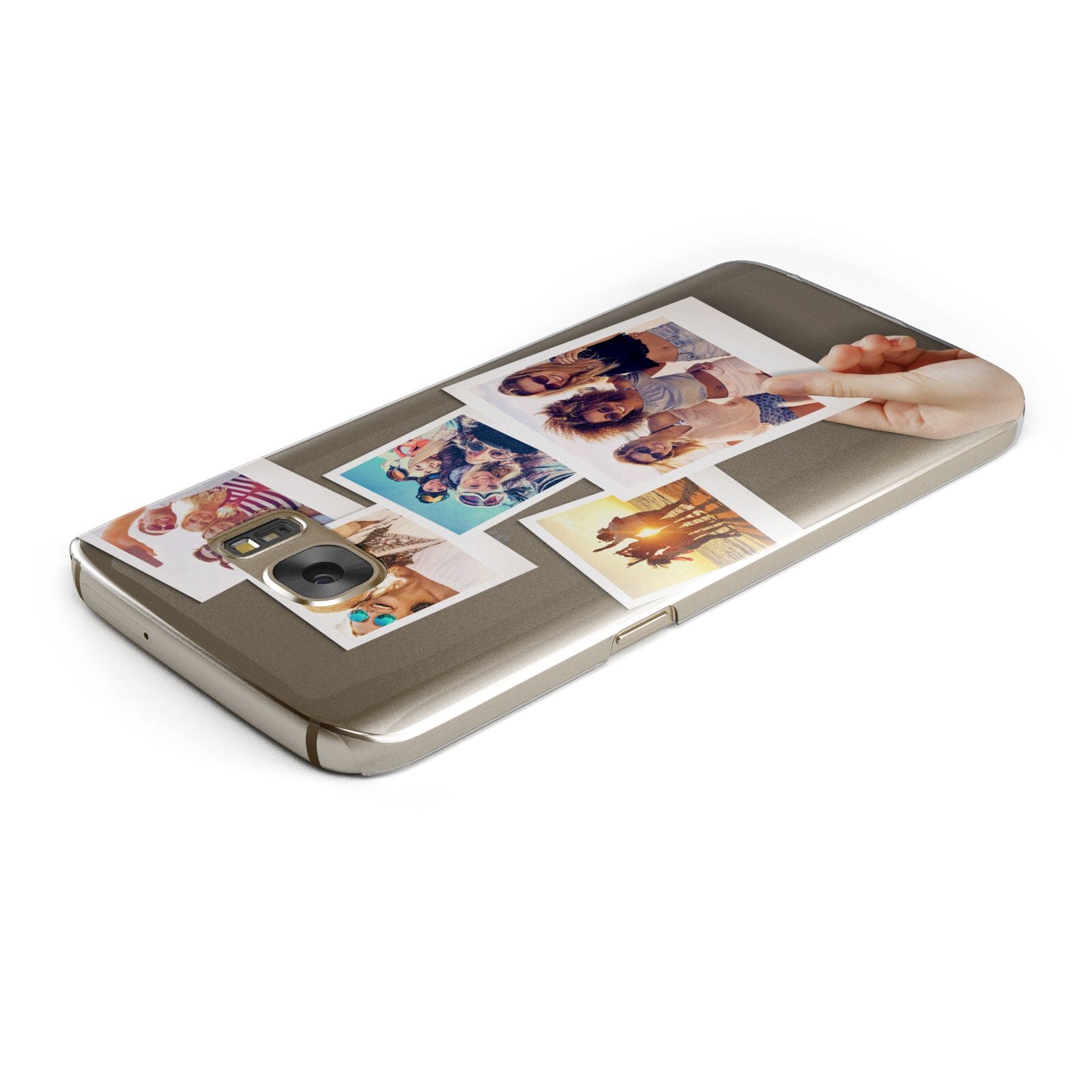 Hand Holding Photo Montage Upload Samsung Galaxy Case Top Cutout