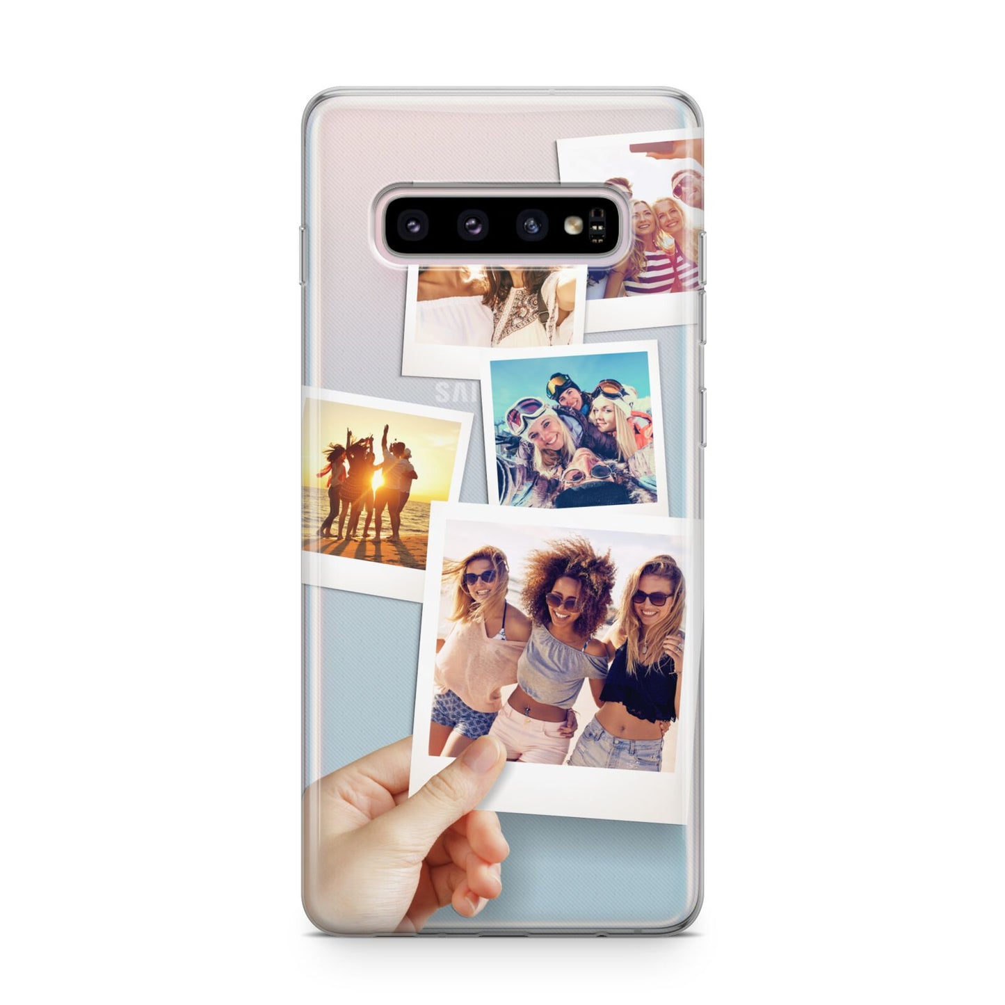 Hand Holding Photo Montage Upload Samsung Galaxy S10 Plus Case