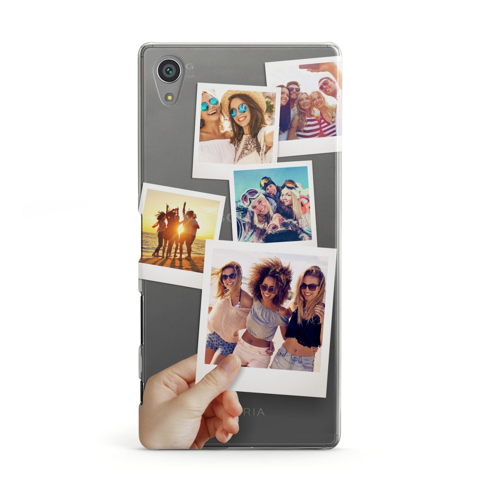 Hand Holding Photo Montage Upload Sony Xperia Case