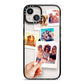 Hand Holding Photo Montage Upload iPhone 13 Black Impact Case on Silver phone