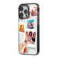 Hand Holding Photo Montage Upload iPhone 14 Pro Max Black Impact Case Side Angle on Silver phone
