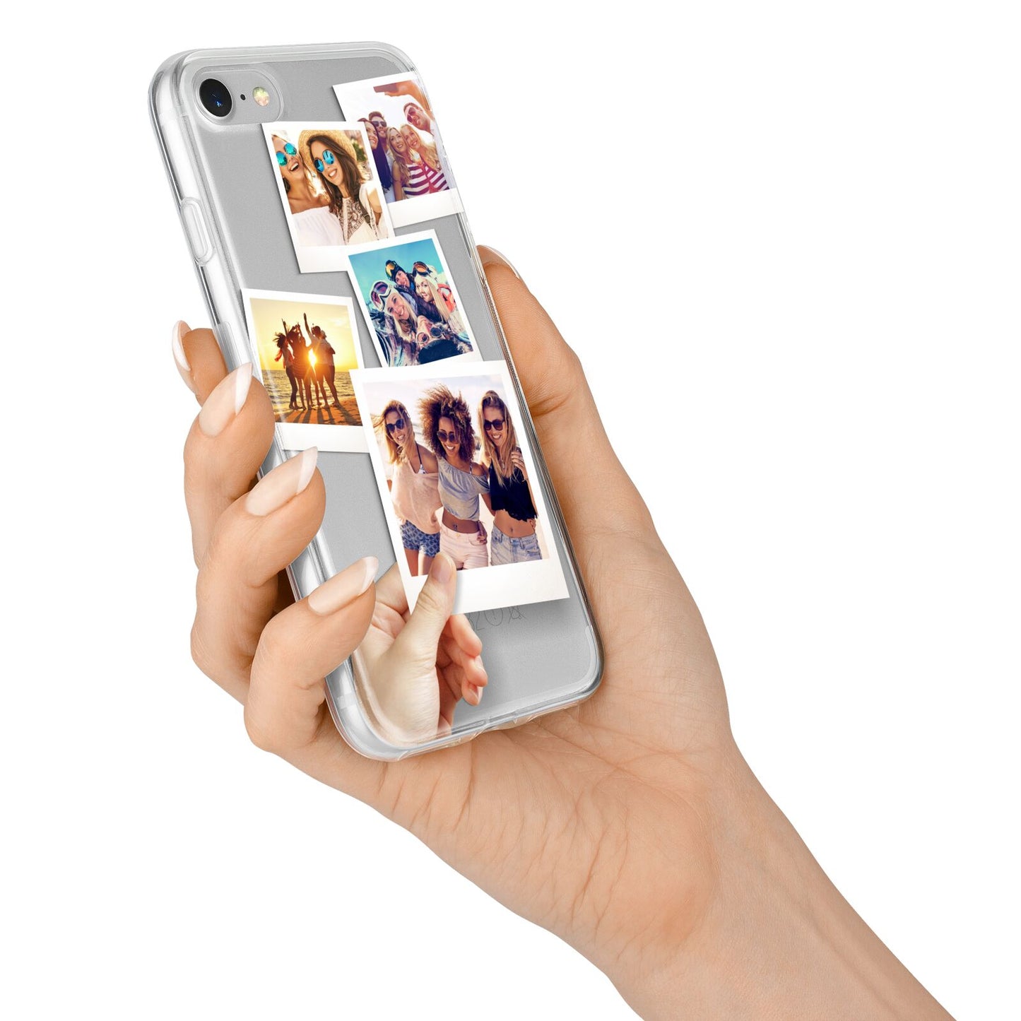 Hand Holding Photo Montage Upload iPhone 7 Bumper Case on Silver iPhone Alternative Image