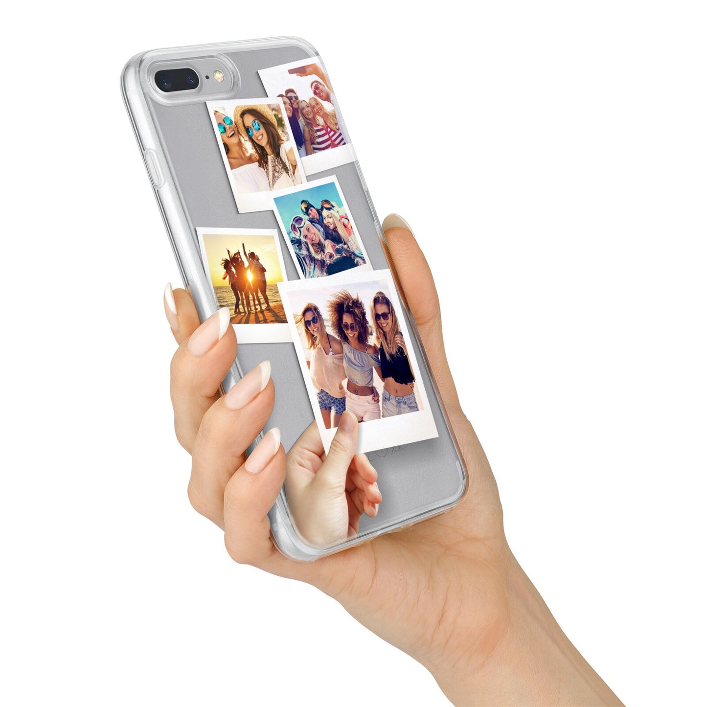 Hand Holding Photo Montage Upload iPhone 7 Plus Bumper Case on Silver iPhone Alternative Image