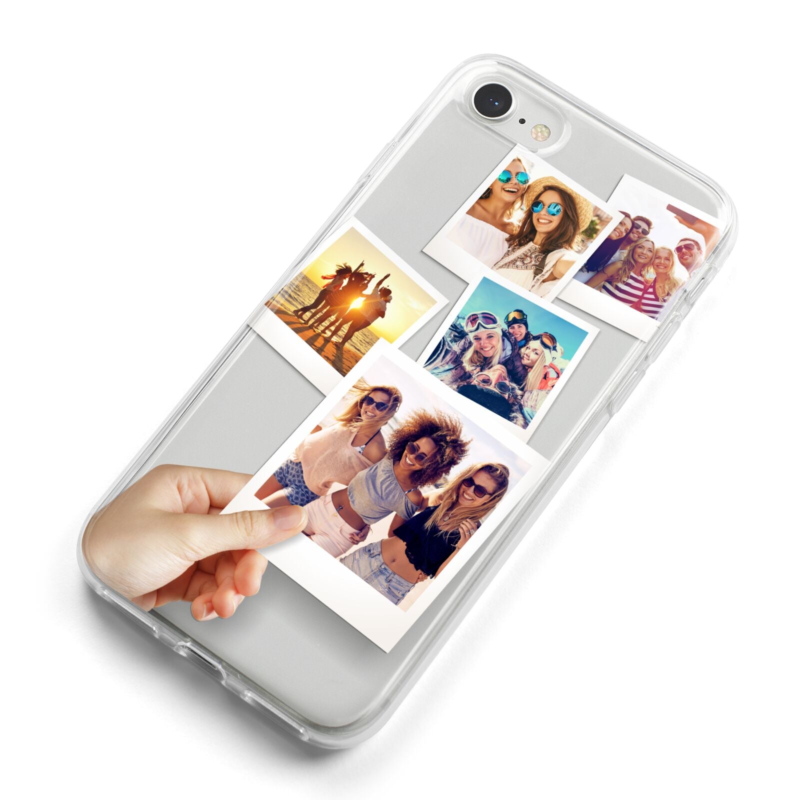 Hand Holding Photo Montage Upload iPhone 8 Bumper Case on Silver iPhone Alternative Image