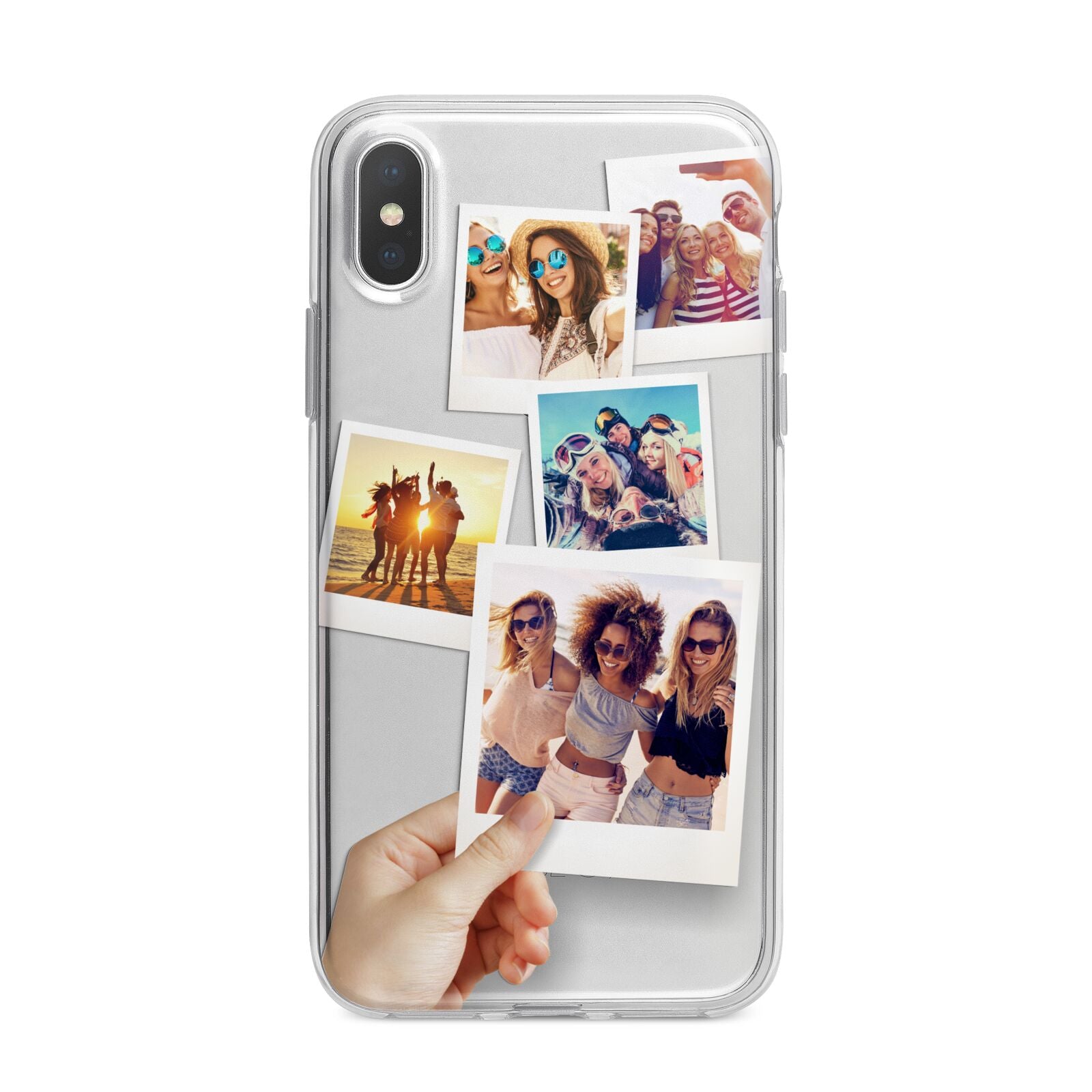 Hand Holding Photo Montage Upload iPhone X Bumper Case on Silver iPhone Alternative Image 1
