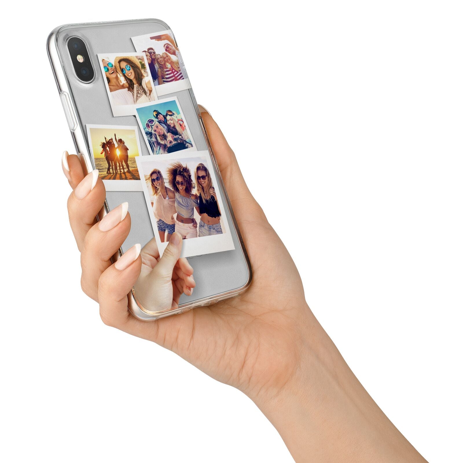 Hand Holding Photo Montage Upload iPhone X Bumper Case on Silver iPhone Alternative Image 2
